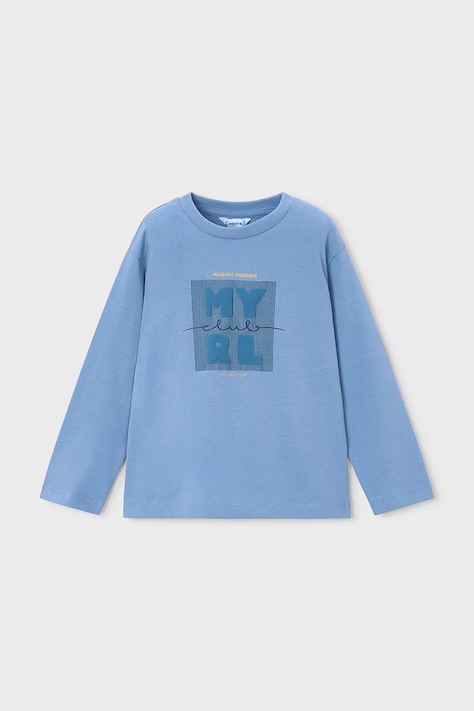 Mayoral longsleeve dziecięcy bawełniany niebieski 173