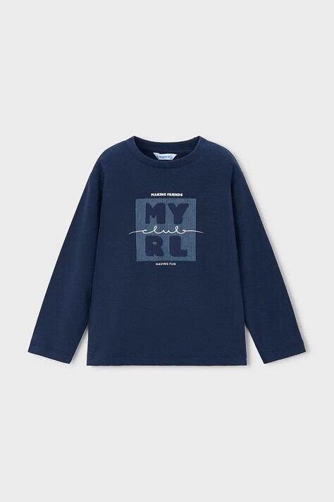 Mayoral longsleeve dziecięcy bawełniany niebieski 173