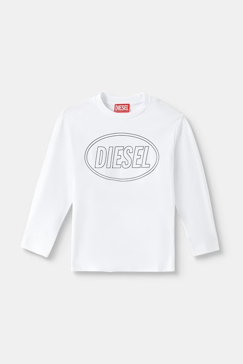 Diesel tričko detské bavlnené TCIRCLELS OVER T-SHIRT biele J03037