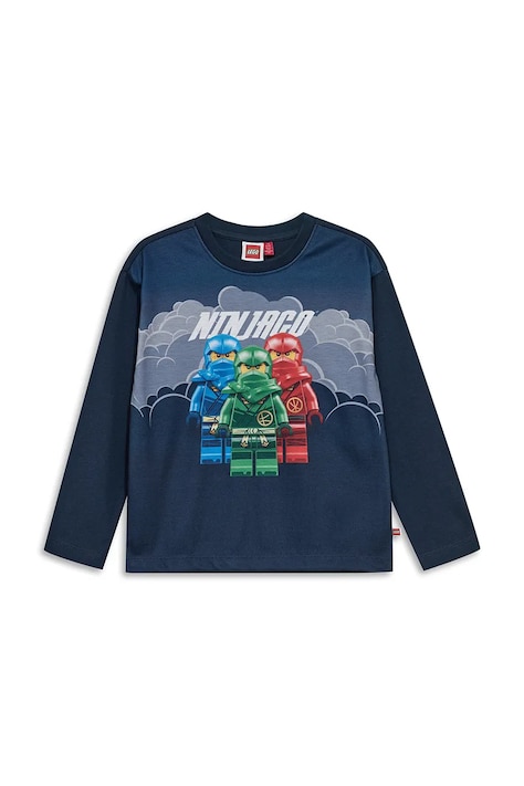Lego longsleeve dziecięcy z bawełną LWTAJ 611 granatowy 60.1101.1535