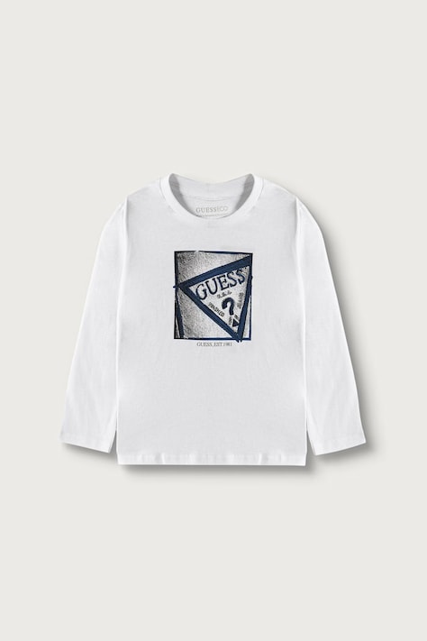 Guess Лонгслів дитячий бавовняний з еластаном білий N6YI24 K3882
