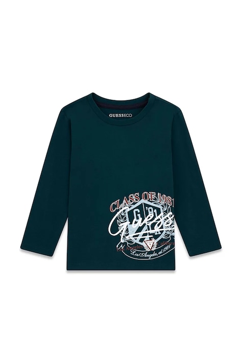 Guess longsleeve dziecięcy bawełniany zielony N6YI14 K3802