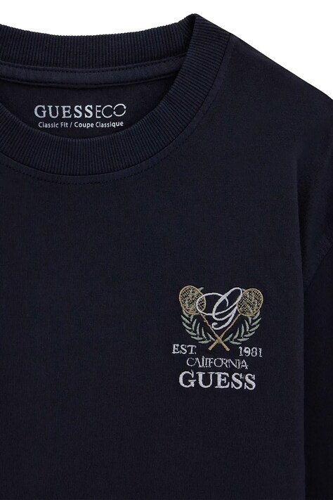Guess лонгслів дитячий бавовняний — AW26-BUBZZP, темно-синій — фото 3