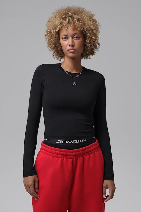 Jordan Longsleeve damski z modalem Brooklyn Essentials czarny IM7353.010