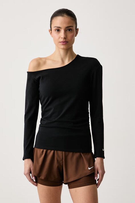 Nike Sportswear Longsleeve cu amestec de lyocell negru IX7065.010