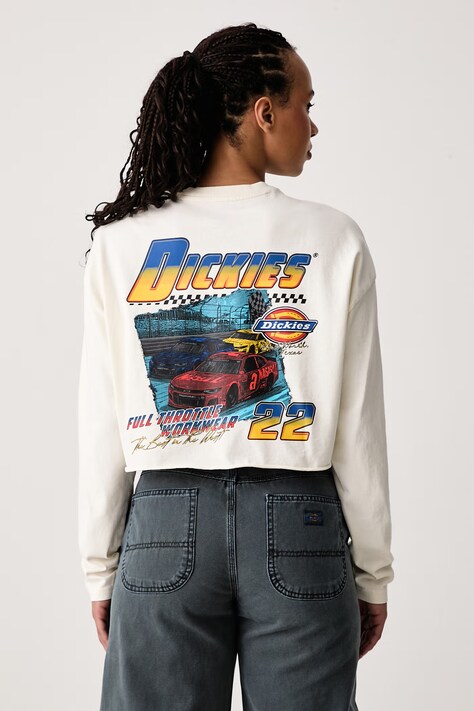 Dickies Longsleeve damski bawełniany beżowy DK0A8D89C481