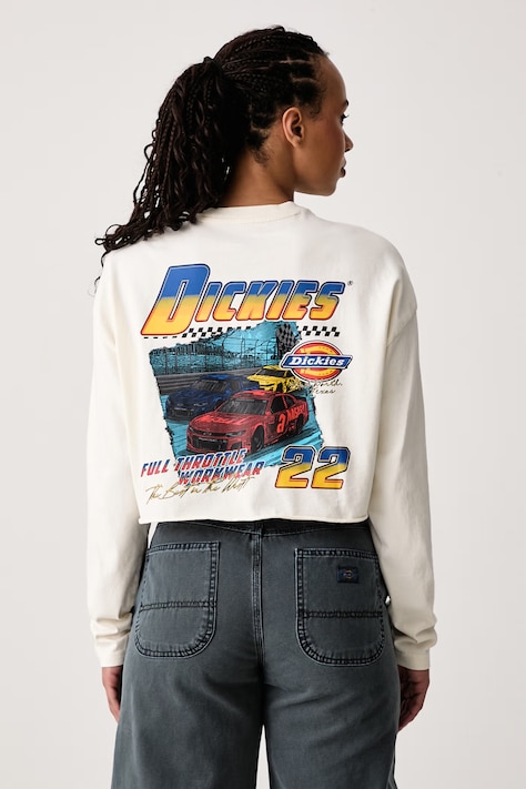 Dickies Longsleeve damski bawełniany beżowy DK0A8D89C481