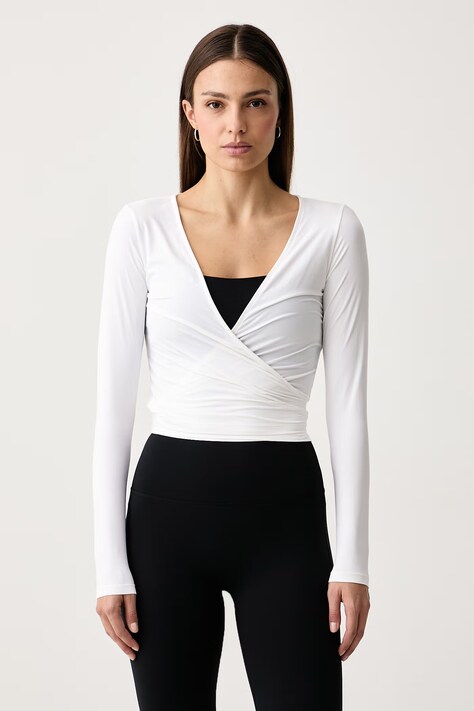 Le Privé Longsleeve damski SOFTSKIN BALLET TOP biały LP00752