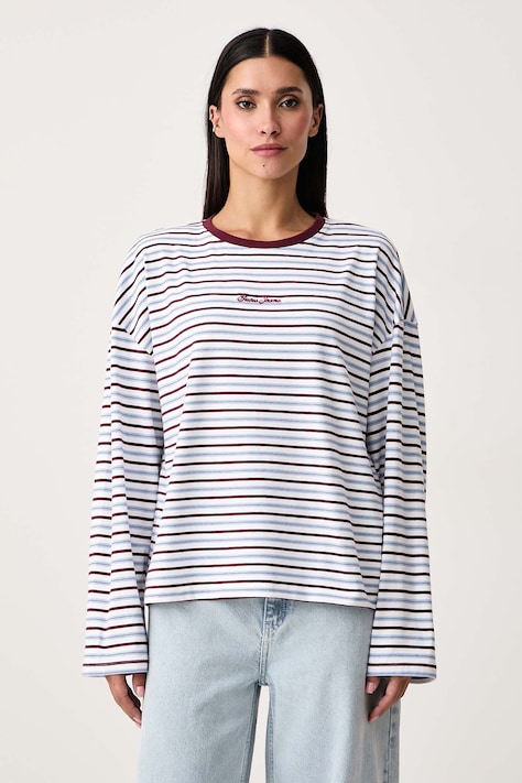 Guess Jeans Longsleeve damski bawełniany z elastanem biały W6BI08 K5306