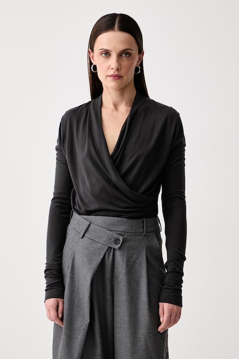 Marc O'Polo Longsleeve damski z lyocellu szary 5000015646