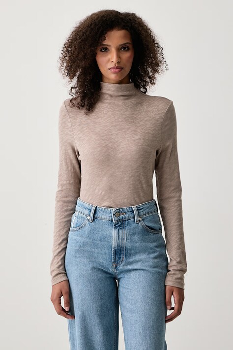Marc O'Polo Longsleeve damski bawełniany beżowy 5000015639