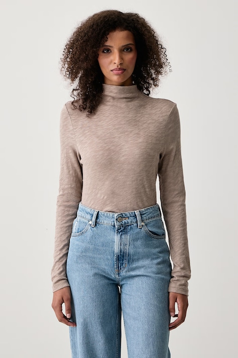 Marc O'Polo Longsleeve damski bawełniany beżowy 5000015639