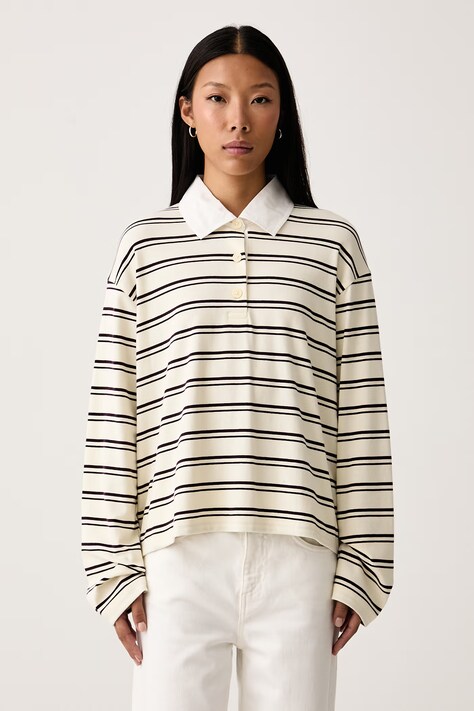 Marc O'Polo Longsleeve damski z bawełną beżowy 5000012267