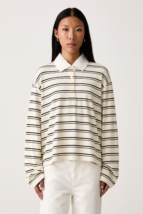 Marc O'Polo Longsleeve damski z bawełną beżowy 5000012267