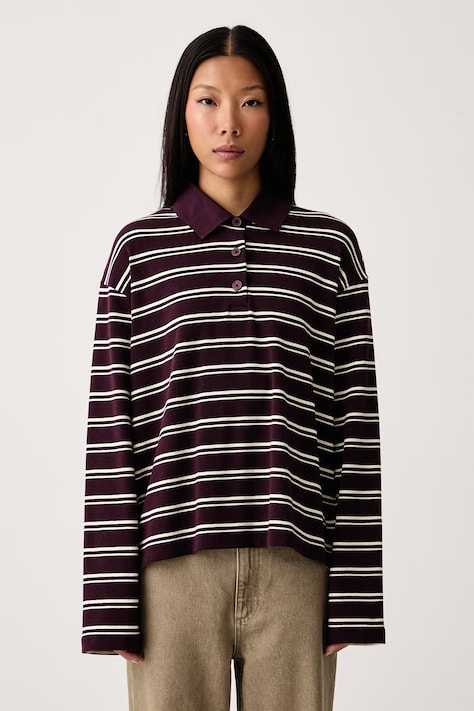Marc O'Polo Longsleeve damski z bawełną bordowy 5000012267