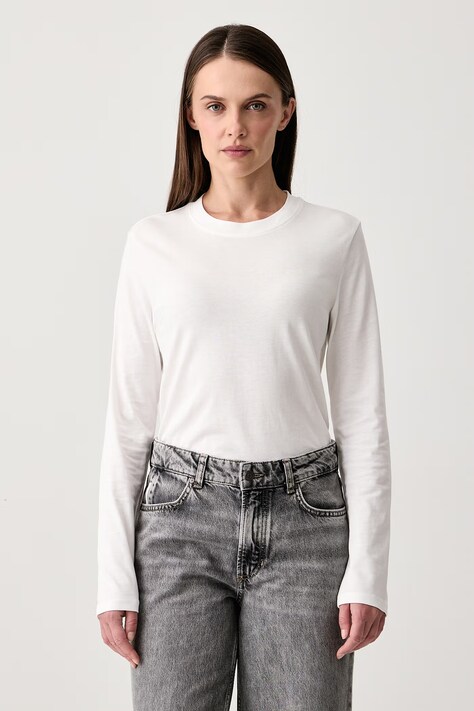 Marc O'Polo Longsleeve damski bawełniany beżowy 5000012104