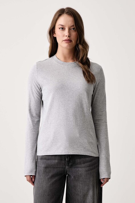 Marc O'Polo Longsleeve damski bawełniany szary 5000012104