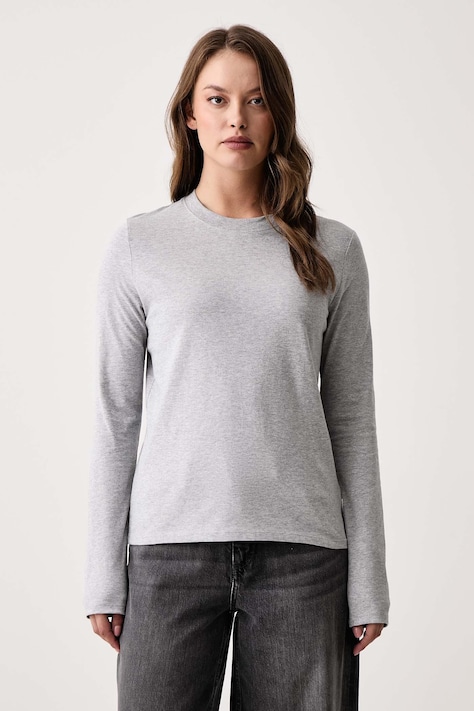 Marc O'Polo Longsleeve damski bawełniany szary 5000012104