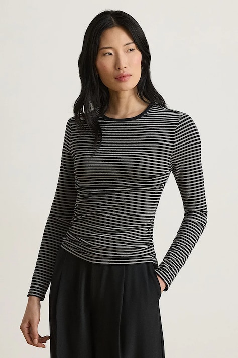 Lauren Ralph Lauren Longsleeve damski z bawełną czarny 200B27398