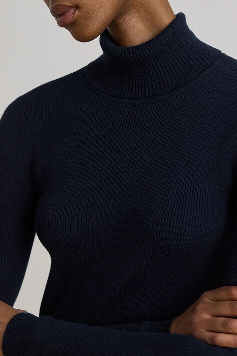 Lauren Ralph Lauren Longsleeve damski z bawełną granatowy 200B22258
