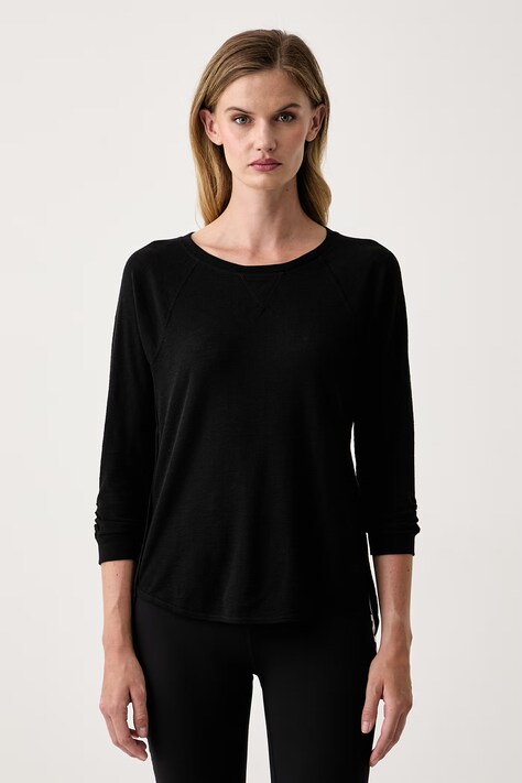 DKNY Longsleeve damski z bawełną czarny DP4T9746