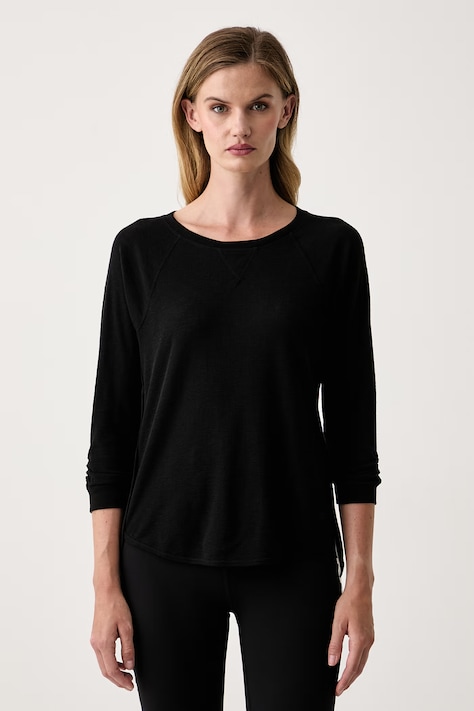 DKNY Longsleeve damski z bawełną czarny DP4T9746