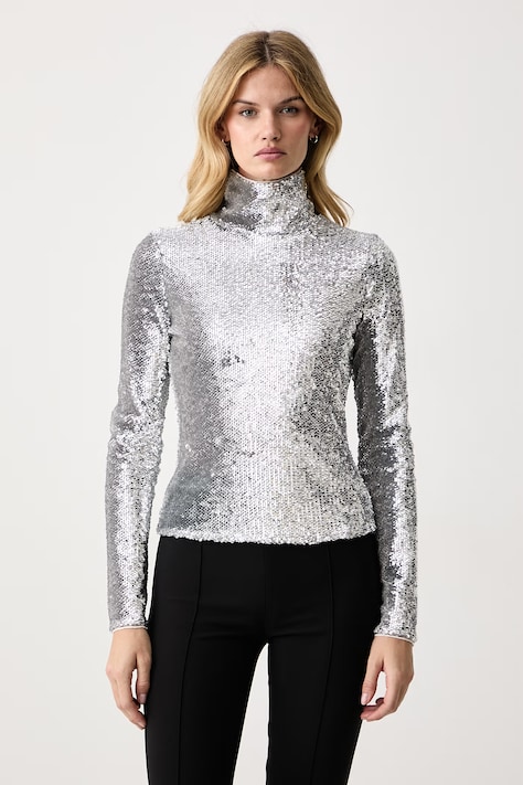 Patrizia Pepe Bluzka damska srebrna 2M0049 J0090