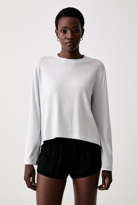 Triumph longsleeve lounge damski z wiskozą szary 10229194