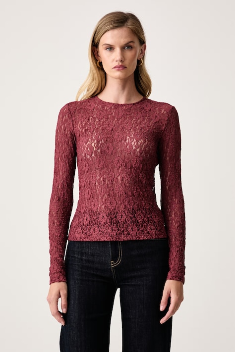 Marella blúzka dámska čipkovaná Emme by Marella burgundská 2625976041200