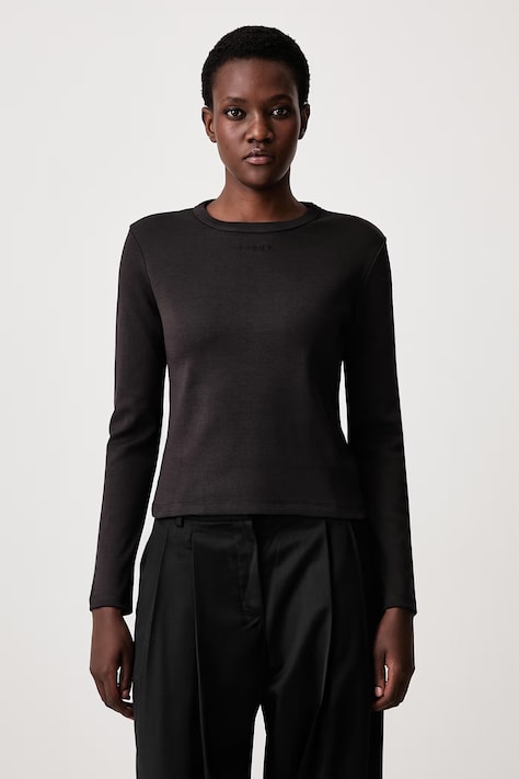 Soeur Longsleeve damski bawełniany FLAVIE szary TSH0134FLAVIE