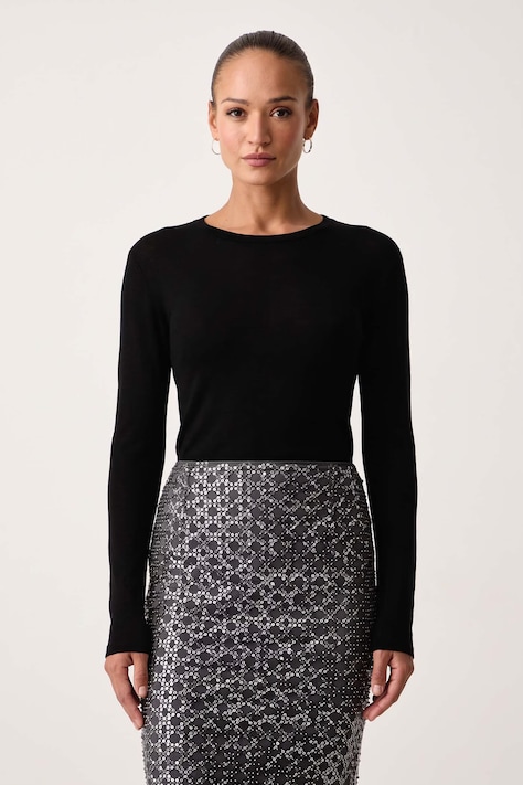 Weekend Max Mara Лонгслив для женщин с шерстью WKDPATTO чёрный 2625946022600