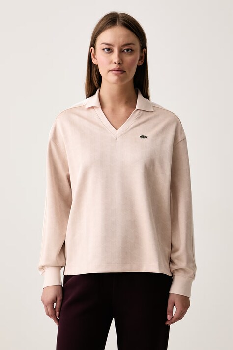 Lacoste Longsleeve damski różowy DF8327