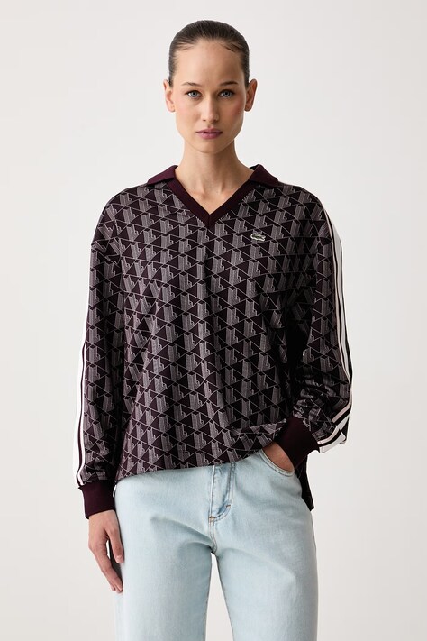 Lacoste Μακρυμάνικο γυναικείο μπορντό DF8327