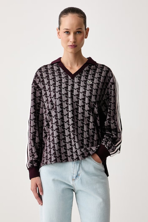 Lacoste Longsleeve damski bordowy DF8327