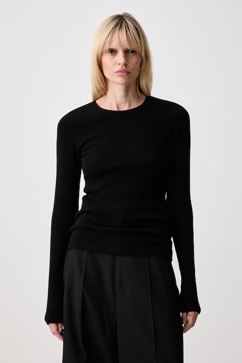 MM6 Maison Margiela longsleeve damski z wełną czarny S52NH0042-M20122