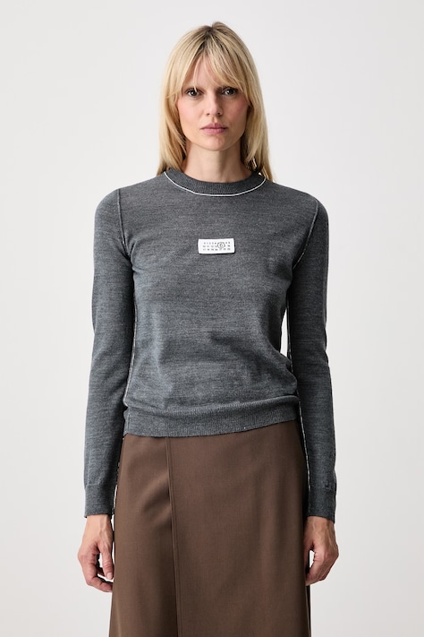 MM6 Maison Margiela sveter dámsky s vlnou sivý S52HL0066-M13037