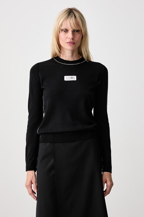 MM6 Maison Margiela sweter damski z wełną czarny S52HL0066-M13037