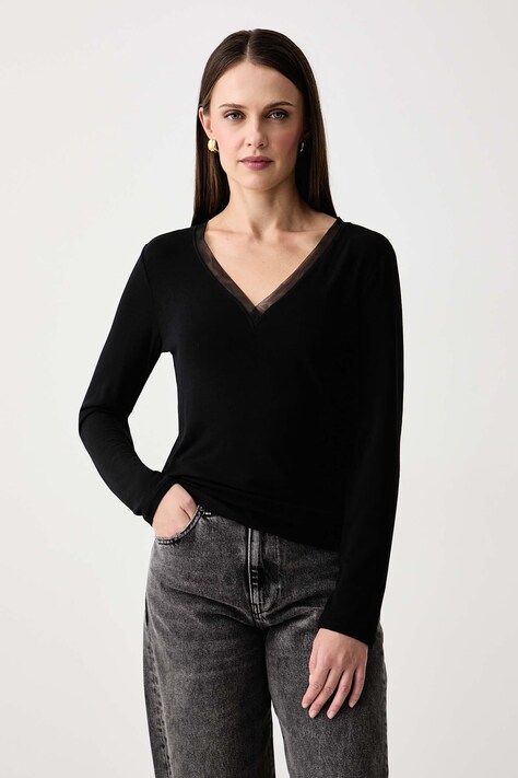 Sisley Γυναικεία με βισκόζη μαύρο 3XEPL401B