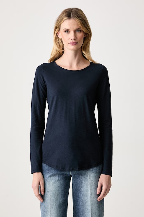 Sisley Longsleeve damski bawełniany czarny 3BVXP1007