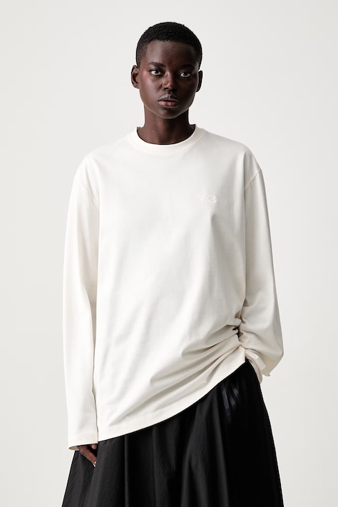 Y-3 longsleeve damski bawełniany U LS TEE beżowy KQ9777
