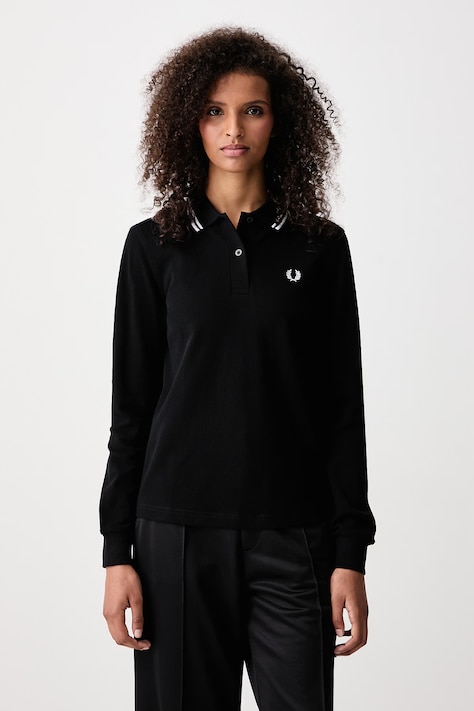 Fred Perry Longsleeve damski bawełniany czarny G3636