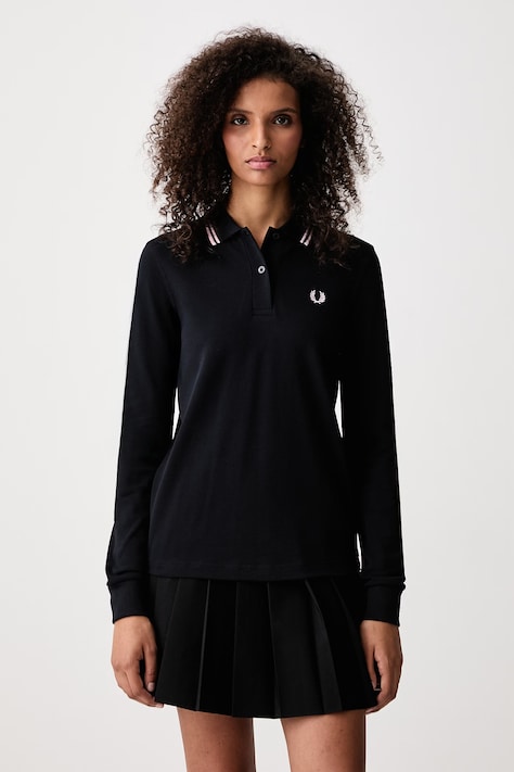 Fred Perry Longsleeve damski bawełniany granatowy G3636