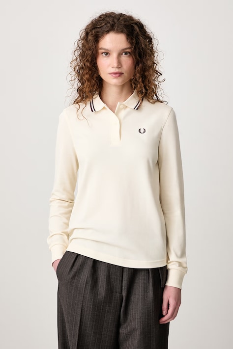 Fred Perry Longsleeve damski bawełniany beżowy G3636