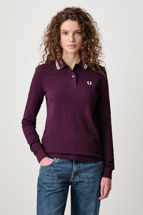 Fred Perry Longsleeve damski bawełniany fioletowy G3636