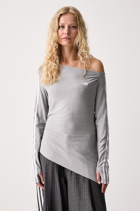 adidas Originals Hosszúujjú női Asymetric Top szürke LE8311