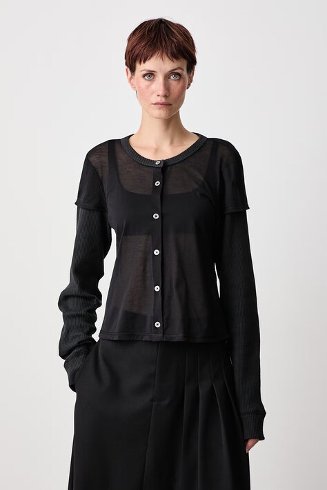 Our Legacy Longsleeve Women's with cotton black W4266HB
