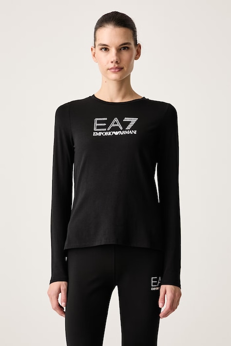 EA7 Emporio Armani Блуза с дълги ръкави дамска с модал черна TJDQZ.8NTT51