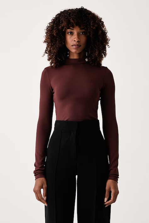 Patrizia Pepe body damskie brązowe 8M0320 J0063