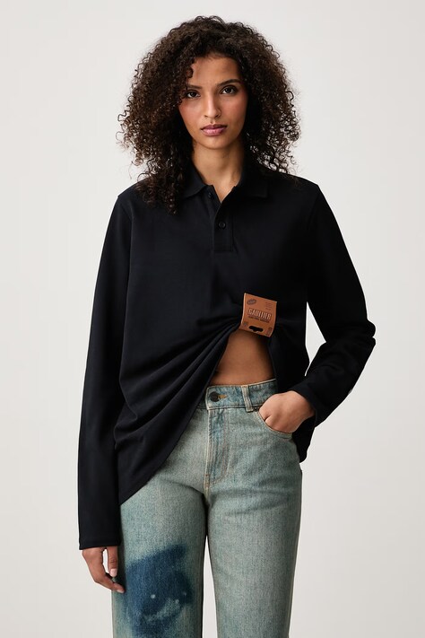 Jean Paul GAULTIER Polo damskie bawełniane granatowe 26/04-W-TO523-J077-59