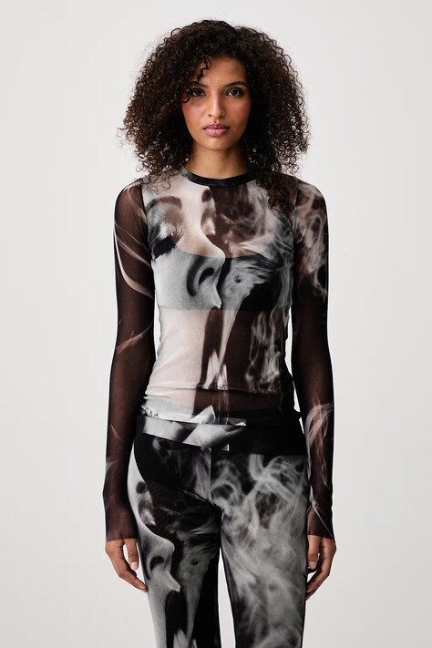 Jean Paul GAULTIER Longsleeve damski Smoking Women czarny 26/04-W-TO557-M031P